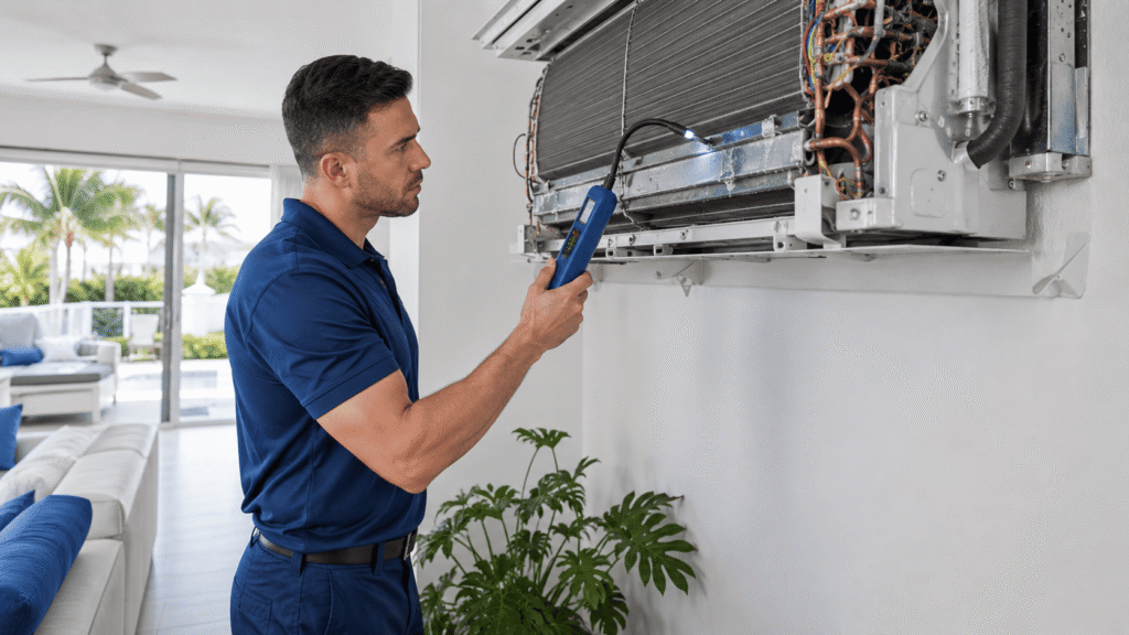 Signs of refrigerant leak in AC