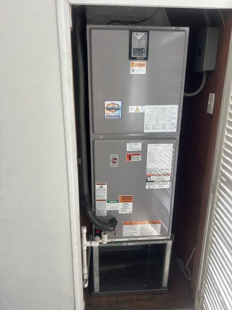 New air handler installed by South Florida Heating and Air Conditioning
